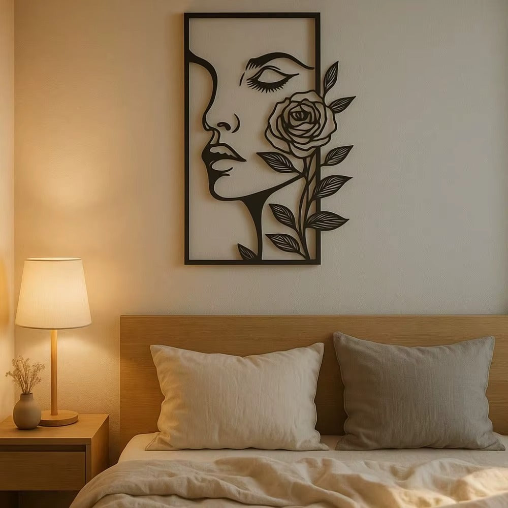 Black Metal Wall Art Decor - 1PC