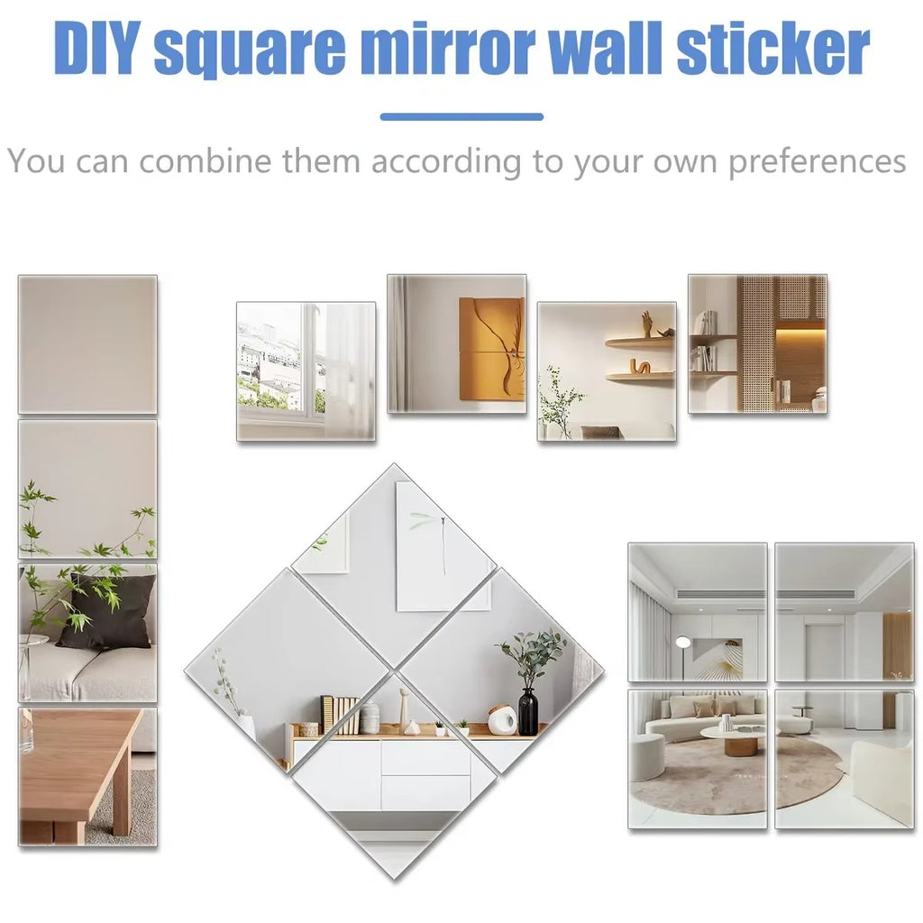 3D Mirror Wall Sticker - 1PC