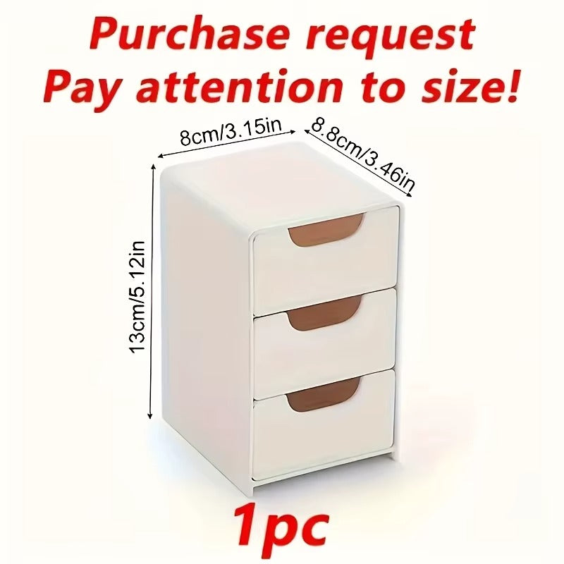 Chic 3-Tier Desk Organizer with Drawers - 1PC