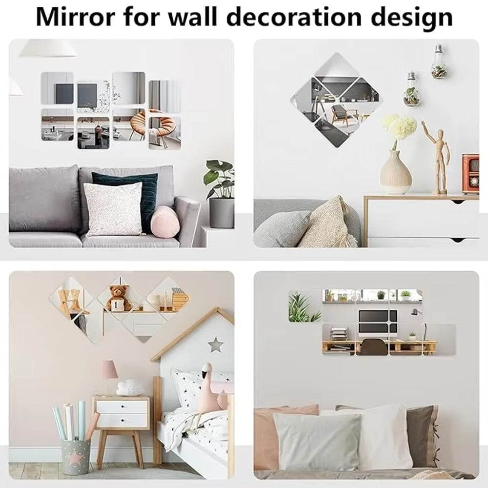 3D Mirror Wall Sticker - 1PC
