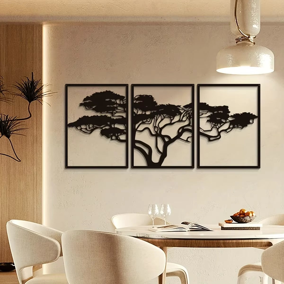 Black Metal Wall Art Decor - 3PC